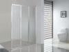 3 Panel Folding Bath Screen 1300 X 1400 / Three Fold Shower Screen Chrome Framed