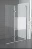 Frosted Glass Bi Fold Shower Door Frameless Brass Hinges Polished Profile