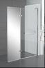 2 Panel Smoked Glass Folding Shower Doors Frameless Hinged Waterproof