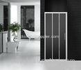 Grey Wheel Bathroom Shower Doors 3 Panel Sliding Tri Panel Shower Door Screen