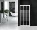 Partition Bathroom Shower Stall Sliding Glass Doors Frost Glass With Stripes