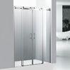 Bright Frame Bathroom Glass Shower Doors Sliding Shower Screens 15cm Adjustment