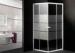 Toughened Glass Corner Shower Enclosure Small Bathroom Stripes Pattern 0.092CBM