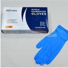 Manufacturer Nitrile exam gloves disposable finger textured 240mm