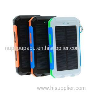 EPT Fashion Design Dual LED Light Solar Power Bank Mobile Charger 10000mah With Compass