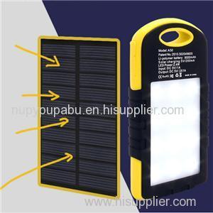 EP-P-S005 Outdoor Portable Travel Waterproof 12000mAh Mobile Solar Power Bank With LED Lights
