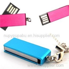 TD019 Custom Metal Swivel Usb Flash Drive With Keychain