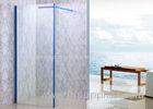 35'' X 75'' Walk In Shower Enclosures Blue Framed With 90 Degree Support Bar