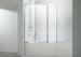 4mm Bathtub Shower Screen 1300 x 1400 Three Panels Glass Bi Fold Bath Screen