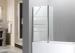 Bathtub Frosted Glass Shower Screen Three Stripes Pattern Chrome Towel Rack