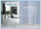 Bright Framed Stainless Steel Shower Enclosures Glass One Sliding Door Shower Box