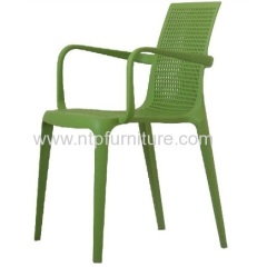 Green plastic arm dining chair plastic arm dining chair