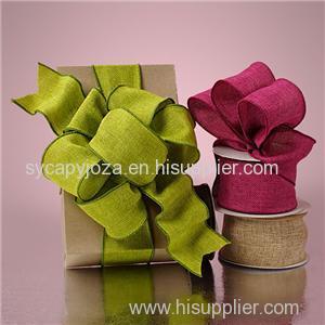 Christmas Jute Ribbon/burlap Ribbon Bow For Gift Box