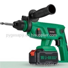 18V Li-ion Cordless Rotary Hammer Variable Speed Control LED Light Left And Right Rotation