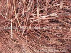 high quality of copper wire scrap 99.99% copper scrap Millberry 99.99%