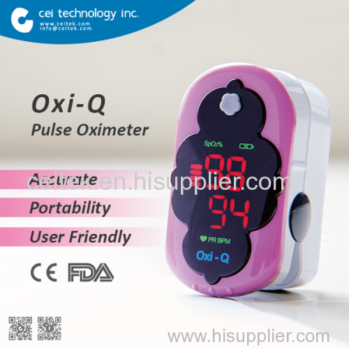 Portable finger pulse oximeter