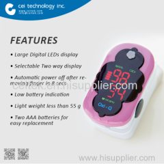 Portable finger pulse oximeter