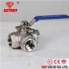 Stainless Steel Thread Ends Floating 1/4~4'' 1000WOG 3 Way Ball Valve