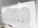 Acrylic corner whirlpool bathtub with handle