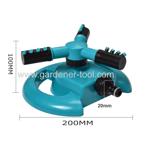 plastic 3-arm water whirler sprinkler