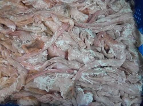 Pork rectum intestine frozen