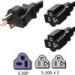 NEMA 5 20P Splitter C19 Connector Power Cord 25 Feet 20 Amp 12 AWG SJT