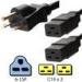 Customized NEMA 6 15P 15A Power Splitter Cable 2 x C19 Connector