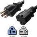 Standard 3 Prong T Slot Extension Cord 20 A 125V Nema 5 - 20P to 5 - 20R