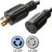 UL 20 Amp 25 Ft Twist Lock Extension Cord NEMA L6 - 20P to L6 - 20R