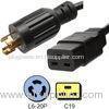 IEC C19 Extension Power Cord NEMA L6 20P 20 Amp 250V 12 / 3 AWG Cable