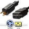 250V 20 Amp 3 Wire Power Cord 12 AWG Lock NEMA L6 30P to IEC C19