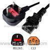 UK BS1363 Moulded Plug with Fuse to IEC C13 Appliance Power Cord 13A 250V