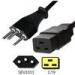 Swiss IEC 60320 C19 Power Cord 16 Amp 250 Volt SEV 10113 Male End Type