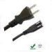 7A 125V 2 Prong Non Polarized Power Cord IEC 60320 C7 Female Japan JIS8303