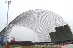 large span coal shed steel structure space frame for coal shed