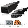 IEC 60320 C20 to C13 PDU Power Cord 3 Pin 15 Amp 250V 14 AWG / 3 SJT