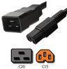 UL Listed PDU IEC 60320 Power Cord 15A 250V 14 AWG / 3 SJT C20 to C15