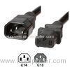 IEC C14 to C13 25 Ft Power Cord UL Listed 10 Amp 250V 18 AWG For Computer