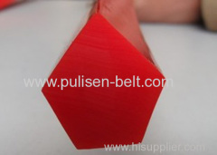 PU heptagonal belt Polyurethane Ridge Top Belts