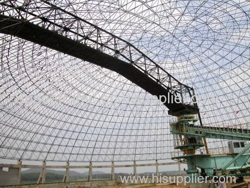 Coal storage shed steel space frame system