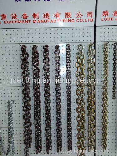 10MM black grade 80 alloy load chain   10mm 20mn2 material alloy chain   good price t8 alloy chain 