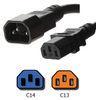 UL VDE 25 Foot IEC 60320 Power Cord C14 to C13 with H05VV F3G1.0 Jacket