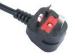 British Fused Molded 3 Prong Power Cord 240V With BSI Approval