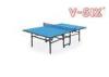 Blue Top Foldable Table Tennis Table Indoor Standard Size With 16mm Table Thickness