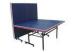 Standard Size Black Table Tennis Table Steel Material With Wheels Blue Top