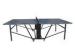 Double Foldable Indoor Table Tennis Table Standard Size With Wheels Blue Top
