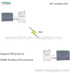 PLC wireless controller 1W 24V wireless DTU RS232 RS485 USB interface to link 2 PLC wirelessly