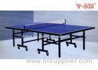 Single Folding Ping Pong Table Moveable T Form Leg With Protective Steel Corners