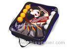 4 Bats / 8 Balls Table Tennis Set PVC Bag Contour Handle With Multi Laminate Grip