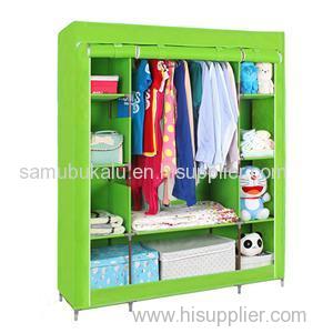Wholesale Custom Colored Cover Triple Fabric Wardrobe For Home